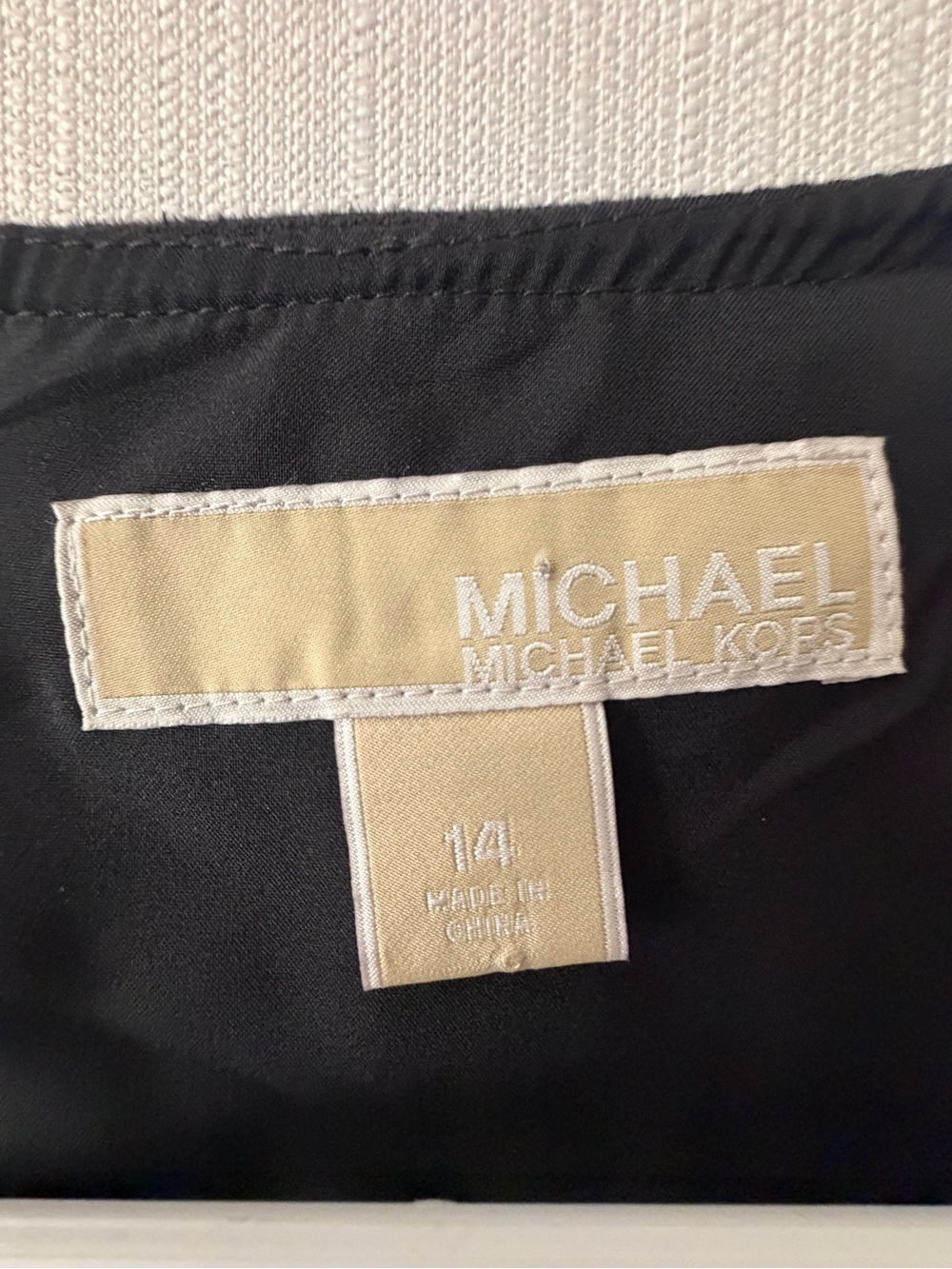 Michael Kors Size 14 Black Zip Front Faux Leather Pocket Top Excellent (A643) - Picture 3 of 14